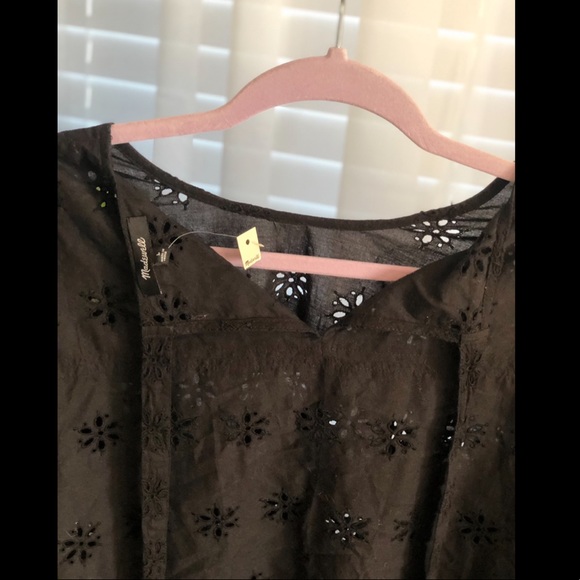 NWT Madewell Eyelet Blouse Lg - Picture 3 of 3